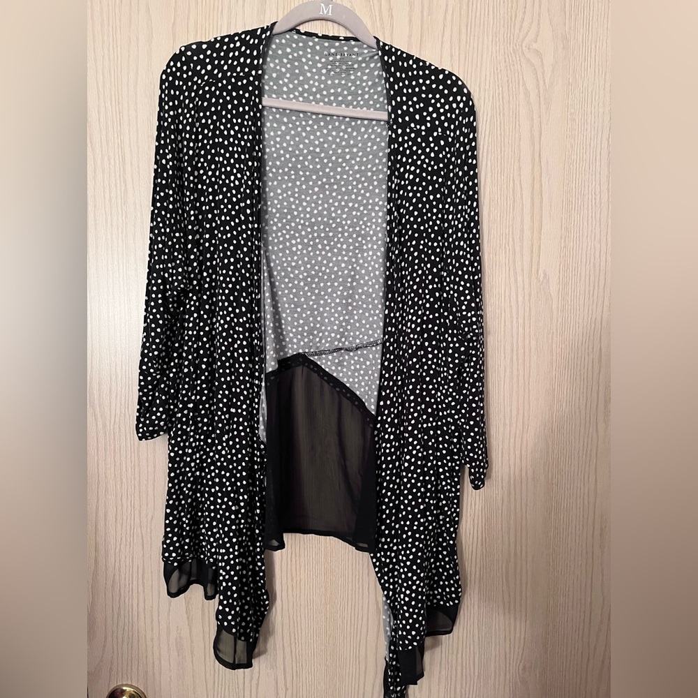 Lane Bryant Black and White Polka Dot Women's Sweater